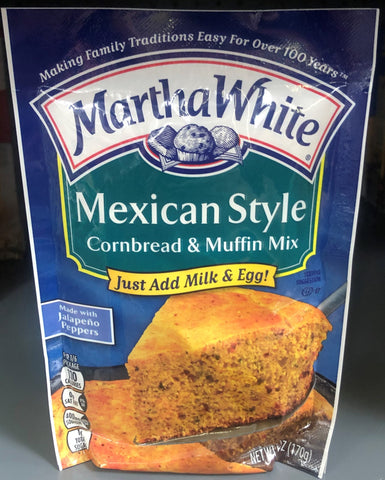 Martha White Mexican Style Cornbread & Muffin Mix 6 oz Just add Milk & Egg!