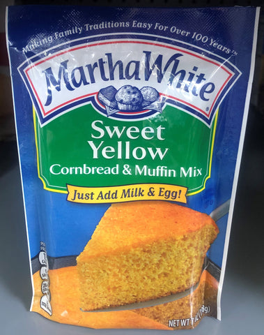 Martha White Sweet Yellow Cornbread & Muffin Mix 7 oz Just add Milk & Egg!