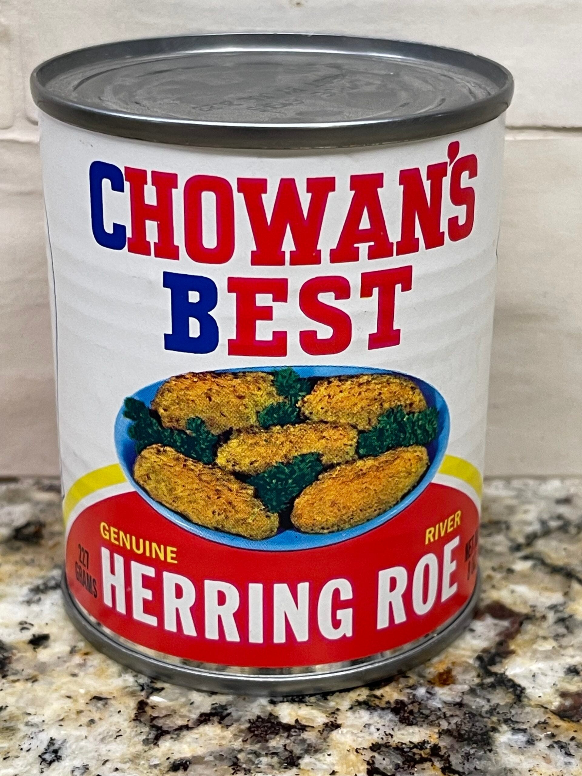 Chowans Best Genuine River Herring Roe 8 oz Can Fish Eggs | buync.com