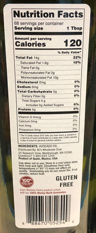 2 BOTTLES Wellsley Farms 100% Pure Avocado Oil 34 oz High Heat Cooking Oil olive