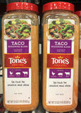 2 JARS Tone's Taco Seasoning Blend 23 oz Mexican Food Meat FREE SHIP