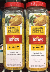 2 JARS Tone's Lemon Pepper Seasoning Blend 28 oz Chicken FREE SHIP