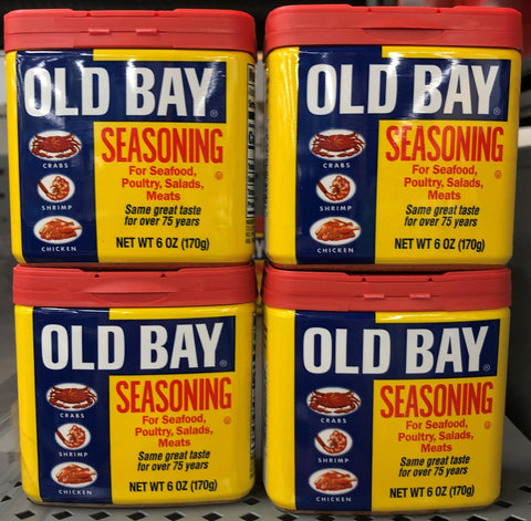 FOUR OLD BAY Seasoning 6 oz shaker low country boil fish shrimp crab chicken