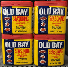 FOUR OLD BAY Seasoning 6 oz shaker low country boil fish shrimp crab chicken