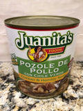 4 CANS Juanita's Pozole De Pollo Chicken & Hominy Soup 25 oz Stew FREE SHIP