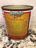 4 CANS Juanita's Pozole De Pollo Chicken & Hominy Soup 25 oz Stew FREE SHIP