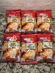 6 BAGS House Autry Beer Batter Fish Fry Mix 10 oz. Bag Flour Catfish