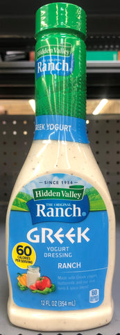 4 BOTTLES Hidden Valley Greek Yogurt Original Ranch Salad Dressing Dip Mix 12 oz