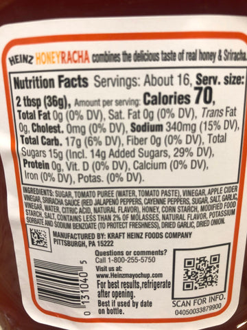 4 BOTTLES Heinz HoneyRacha Honey & Sriracha Saucy Sauce Mix 20.2 oz Bottle