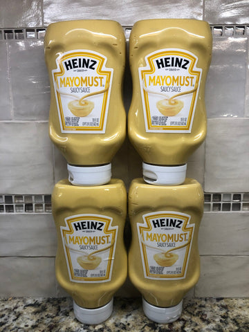 4 BOTTLES Heinz Mayomust Mayonnaise & Mustard Sauce Mix 19 oz Mayo