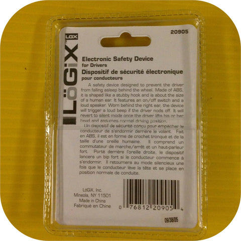 LOGIX LGX ELECTRONIC PERSONAL SAFETY DRIVERS SLEEP WARNING ALARM DEVICE 20905