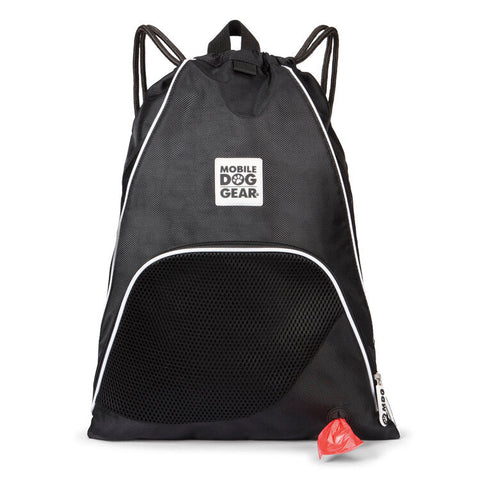 BLACK Mobile Dog Gear Dogssentials Drawstring Cinch Sack Food Puppy Toys