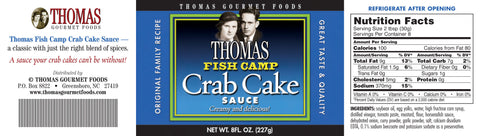 3 BOTTLES Thomas Fish Camp Crab Cake Sauce 8 oz shrimp clams fish tartar