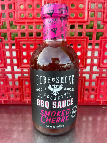 3 BOTTLES Fire & Smoke Society Smoked Cherry BBQ Sauce 20 oz Ribs Beef Pork