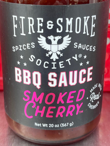 3 BOTTLES Fire & Smoke Society Smoked Cherry BBQ Sauce 20 oz Ribs Beef Pork