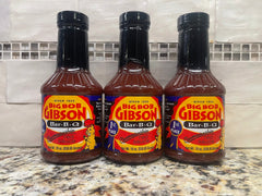 3 BOTTLES Big Bob Gibson Championship Red Sauce BBQ 19 oz Ribs