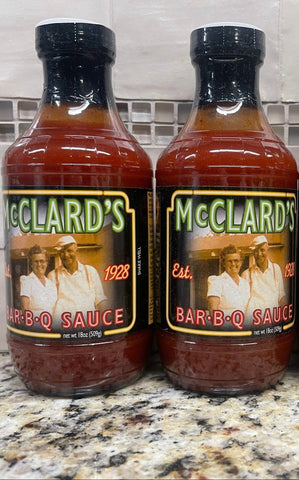 2 BOTTLES McClard's Barbecue BBQ Sauce 18 oz Ribs Pork Beef