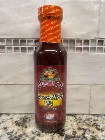 3 BOTTLES Margaritaville Sweet & Spicy BBQ Sauce 17.5 oz Barbecue