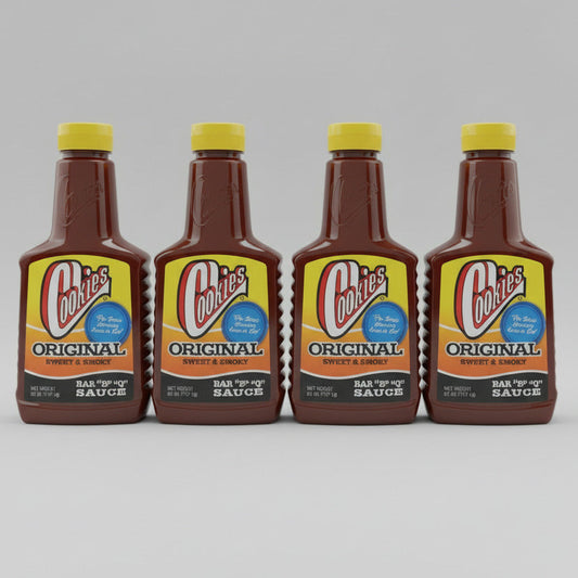 4 Bottles Cookies Original Sweet & Smoky Bar B Q Sauce Ribs Chicken
