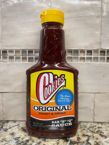 3 BOTTLES Cookies Original Sweet & Smoky Bar B Q Sauce 26 oz Ribs