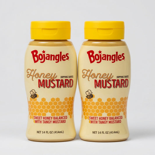 2 Bottles Bojangles Honey Mustard Dipping Bo Sauce Chicken Dressing Wing