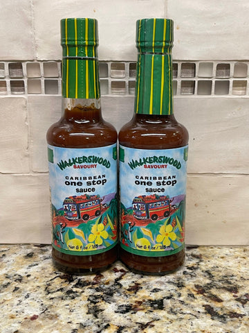 2 BOTTLES Walkerswood One Stop Savoury Sauce 6 oz Hot & Savory Sauce