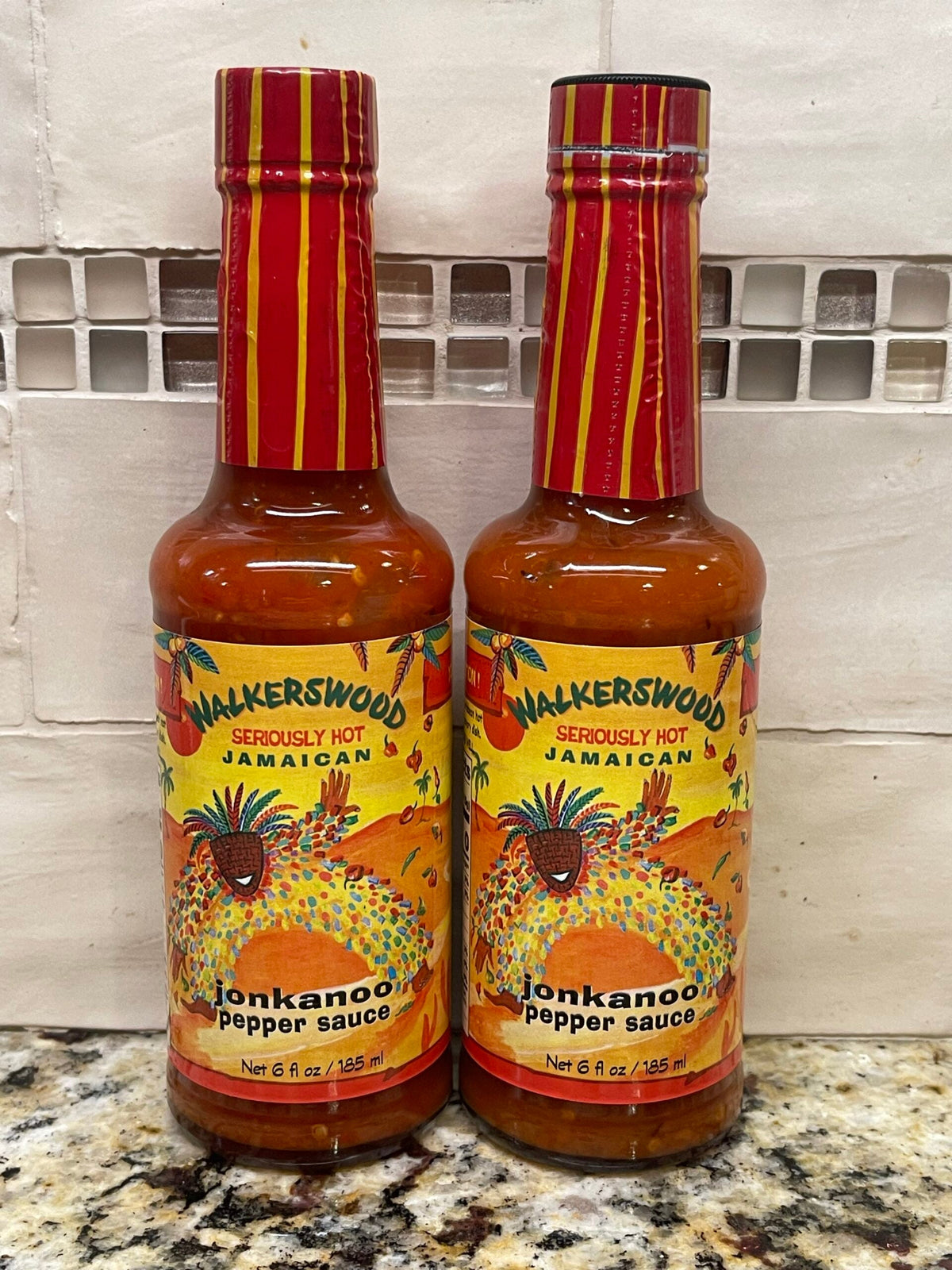 2 Bottles of Walkerswood Seriously Hot Jamaican Jonkanoo Pepper Sauce, 6 oz
