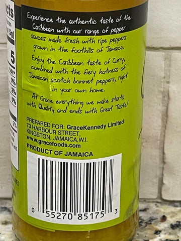 2 BOTTLES Grace Caribbean Curry Scotch Bonnet Hot Pepper Sauce 4.8 oz Jamaican