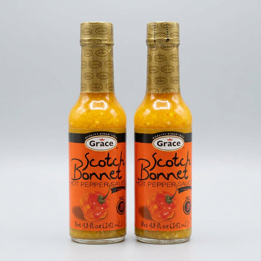 2 Bottles of Grace Scotch Bonnet Hot Pepper Sauce, 4.8 oz