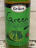 2 BOTTLES Grace Green Scotch Bonnet Pepper Sauce  4.8 oz Jamaican