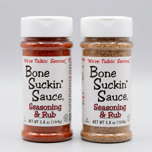 2 Bottles Bone Suckin’ Sauce Original Seasoning & Rub 5.3 oz. Jar