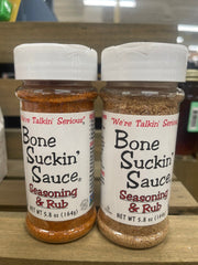 2 BOTTLES Bone Suckin’ Sauce Original Seasoning & Rub 5.3 oz. Jar