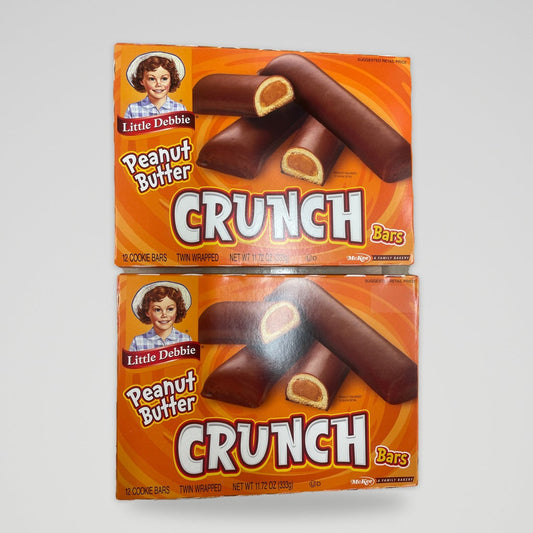 2 Boxes Little Debbie Peanut Butter Crunch Bars 24 Total Snacks