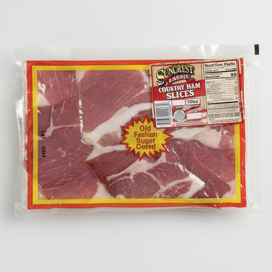 Suncrest Farms Old Fashioned Cured Country Ham Slices Pork NC, 10 oz