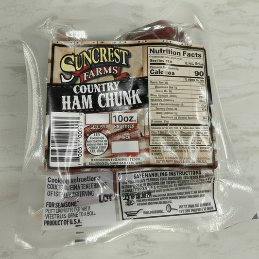 Suncrest Farms Old Fashioned Cured Country Ham Chunk NC, 10 oz