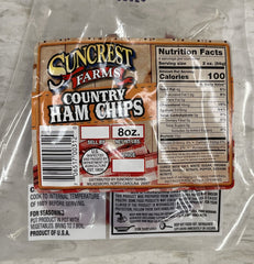 Suncrest Farms Old Fashioned Cured Country Ham Chips NC 8 oz Pork