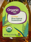 2 Bottles Great Value Organic Golden Blue Agave Sweetener Sugar Substitute 23.5 oz