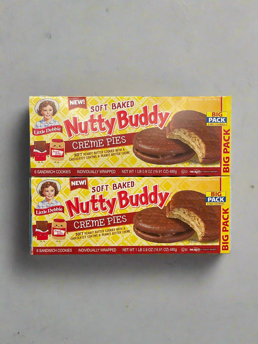 2 Packs of Little Debbie Big Pack Nutty Buddy Creme Pies, 12 ct