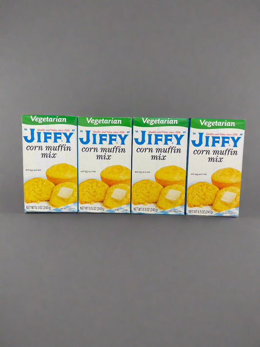4 Boxes of America's Favorite Jiffy Vegetarian Corn Muffin Mix, 8.5 oz