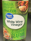 2 Bottles of Great Value White Wine Vinegar, 12.7 fl oz