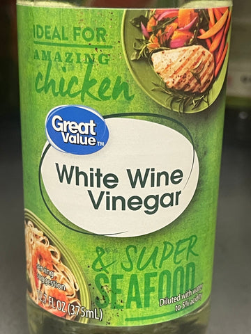 2 Bottles of Great Value White Wine Vinegar, 12.7 fl oz
