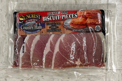 Suncrest Farms Old Fashioned Cured Country Ham Pork Slices Biscuit Pieces