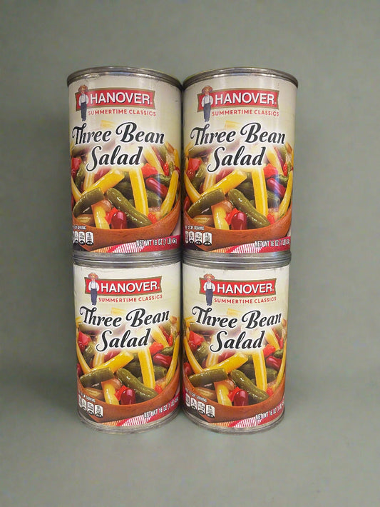 4 Cans of Hanover Premium Three Bean Salad, 16 oz