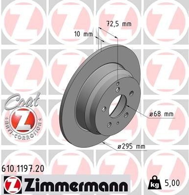 Pair Rear Brake Rotors for Volvo 850 C70 S70 V70