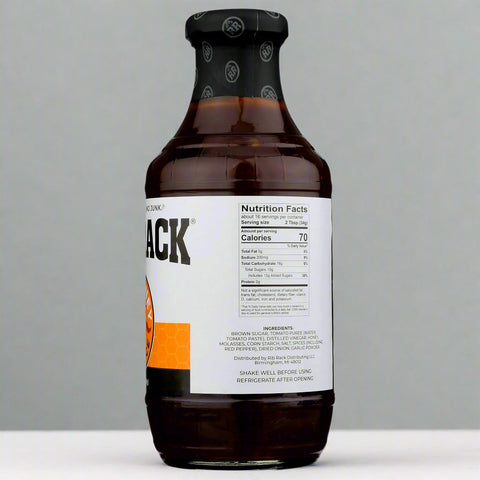 2 BOTTLES Rib Rack Hot Honey BBQ Sauce 19 oz Barbecue Pork Beef