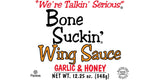 Bone Suckin' Garlic & Honey Wing Sauce 12.25 oz BBQ Marinade Chicken Pork Dip