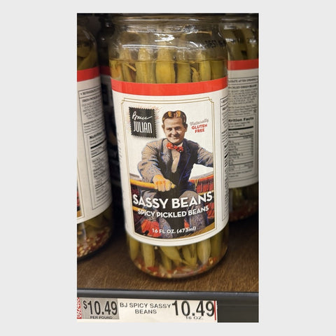 Bruce Julian Sassy Beans Spicy Pickled Beans, 16 fl oz