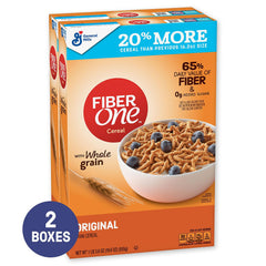 General Mills Fiber One Cereal, Original Bran 32.4 oz 2 bags Breakfast Milk