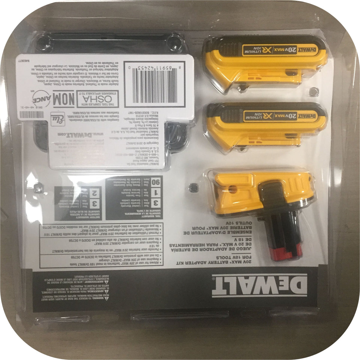 Dewalt DCA2203C 18v to 20v Battery Combo Adapter Kit Tool Charger Drill Saw Lite-21667