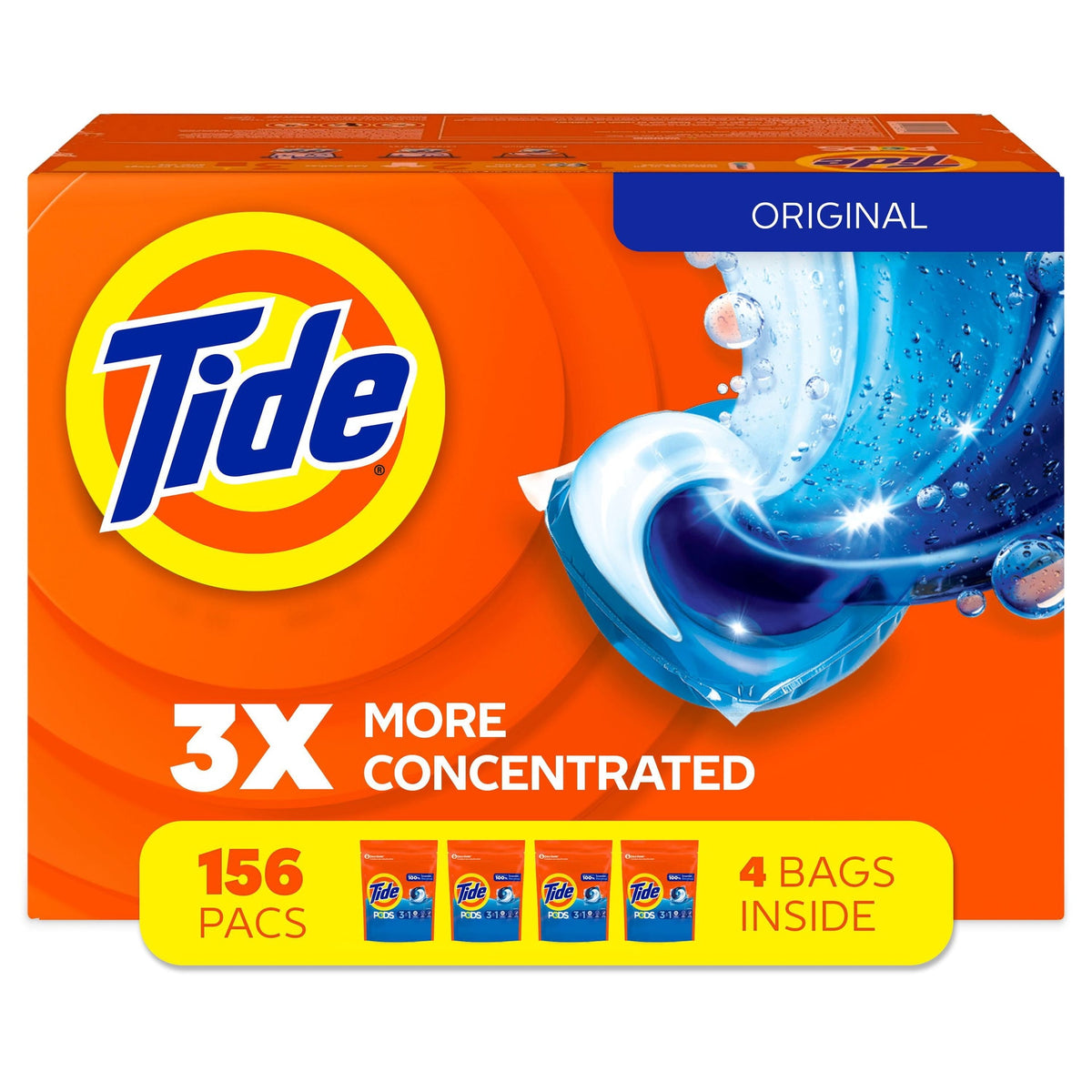 PODS Laundry Detergent Pacs, Original Scent, 156 ct.